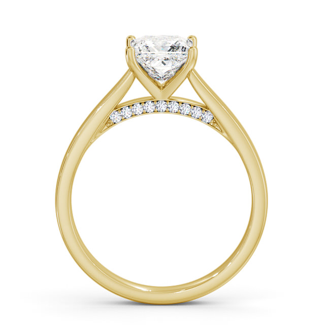 Princess Diamond Engagement Ring 9K Yellow Gold Solitaire - Portland ENPR41_YG_UP