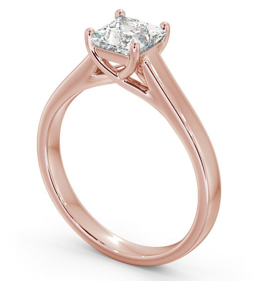 Princess Diamond Trellis Design Engagement Ring 9K Rose Gold Solitaire ENPR42_RG_THUMB1