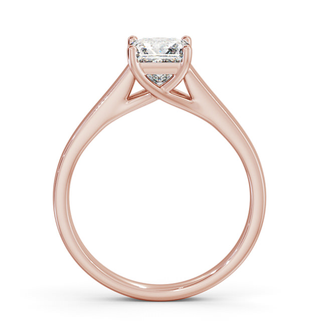 Princess Diamond Engagement Ring 18K Rose Gold Solitaire - Valleta ENPR42_RG_UP