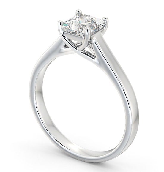 Princess Diamond Engagement Ring 18K White Gold Solitaire - Valleta ENPR42_WG_THUMB1