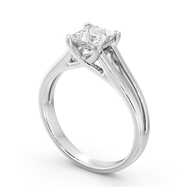 Princess Diamond Engagement Ring Palladium Solitaire - Gemini ENPR43_WG_SIDE