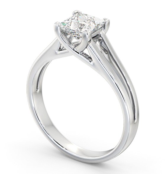 Princess Diamond Split Band Engagement Ring Palladium Solitaire ENPR43_WG_THUMB1 