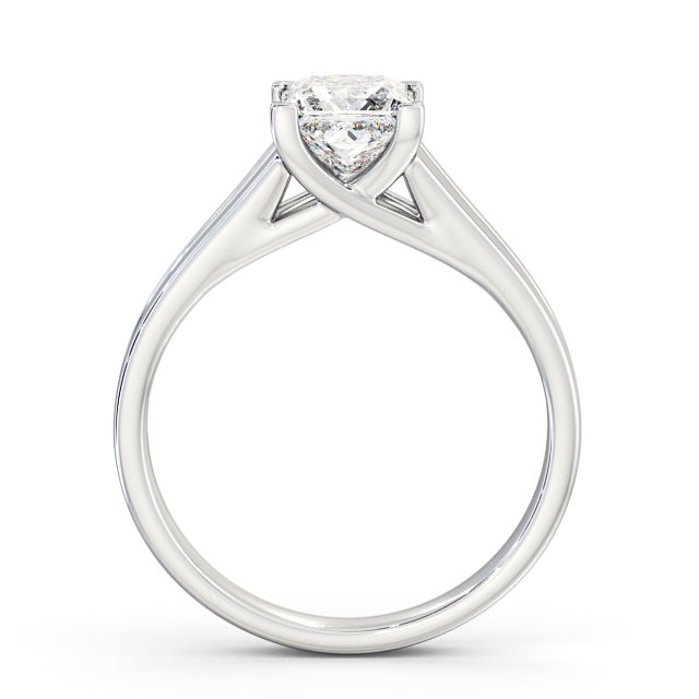 Princess Diamond Engagement Ring 18K White Gold Solitaire - Gemini ENPR43_WG_UP
