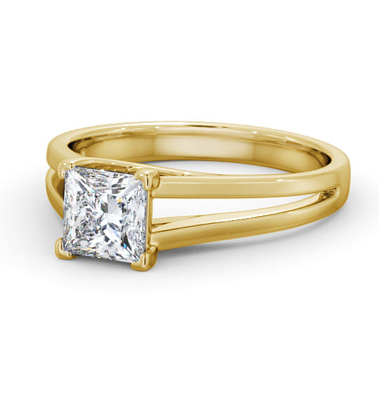 Gemini Princess Diamond Engagement Ring Split Band ENPR43_YG_THUMB2 