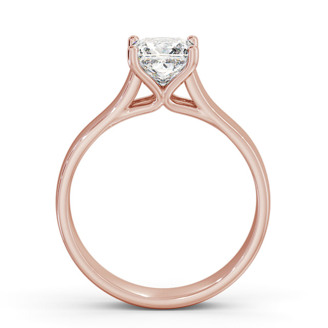 Princess Diamond Engagement Ring 9K Rose Gold Solitaire - Ramona ENPR46_RG_UP