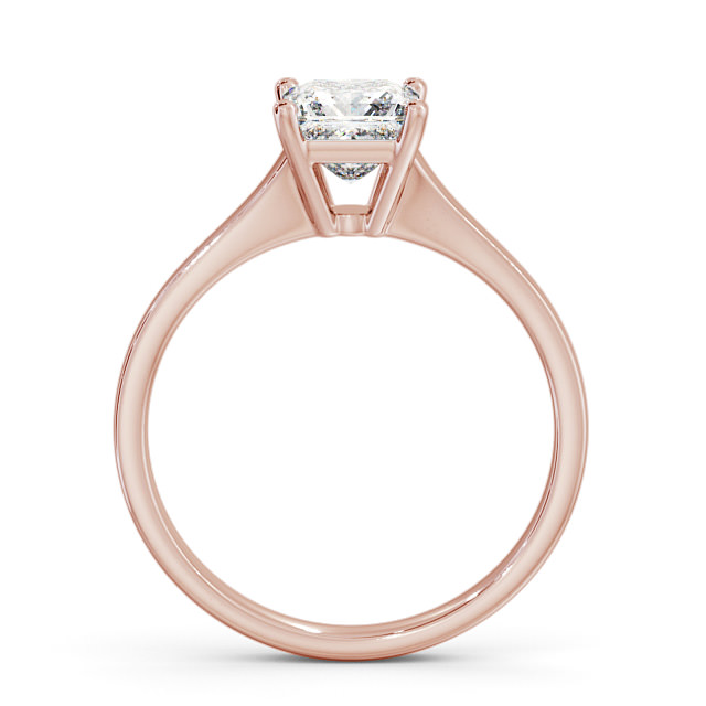 Princess Diamond Engagement Ring 9K Rose Gold Solitaire - Verity ENPR47_RG_UP