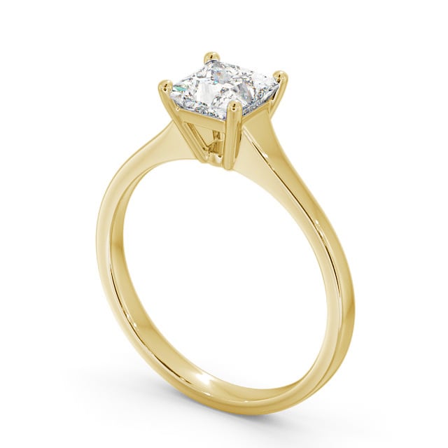 Princess Diamond Engagement Ring 9K Yellow Gold Solitaire - Verity ENPR47_YG_SIDE