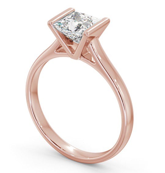 Princess Diamond Tension Set Engagement Ring 9K Rose Gold Solitaire ENPR48_RG_THUMB1