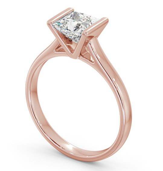 Princess Diamond Tension Set Engagement Ring 9K Rose Gold Solitaire ENPR48_RG_THUMB1 