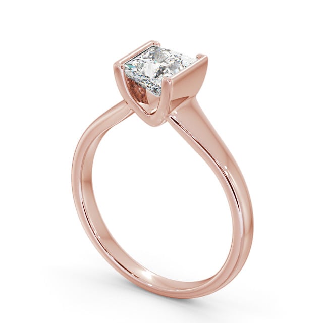 Princess Diamond Engagement Ring 9K Rose Gold Solitaire - Jupiter ENPR49_RG_SIDE