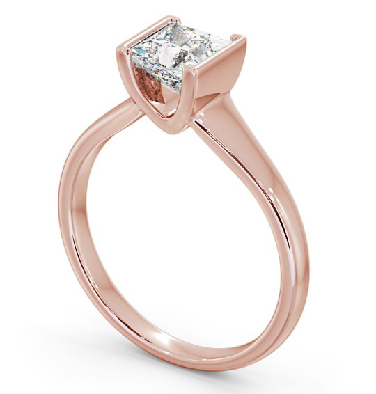 Princess Diamond Tension Set Engagement Ring 18K Rose Gold Solitaire ENPR49_RG_THUMB1 