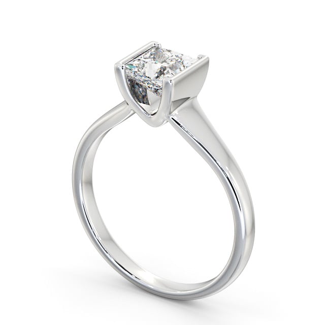 Princess Diamond Engagement Ring Platinum Solitaire - Jupiter ENPR49_WG_SIDE
