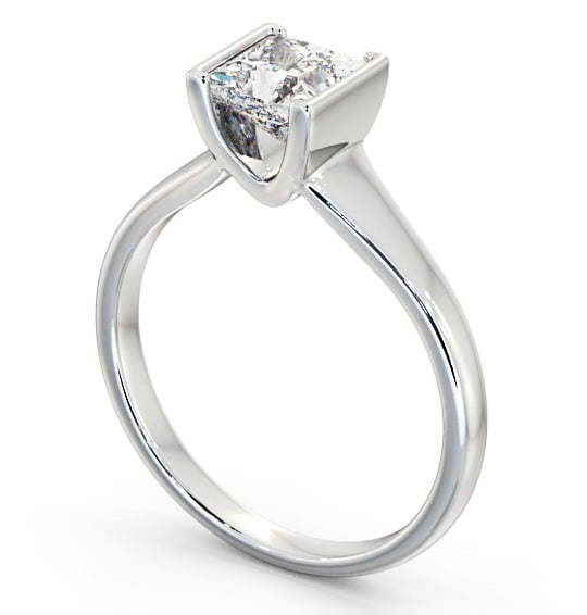 Princess Diamond Tension Set Engagement Ring 18K White Gold Solitaire ENPR49_WG_THUMB1 