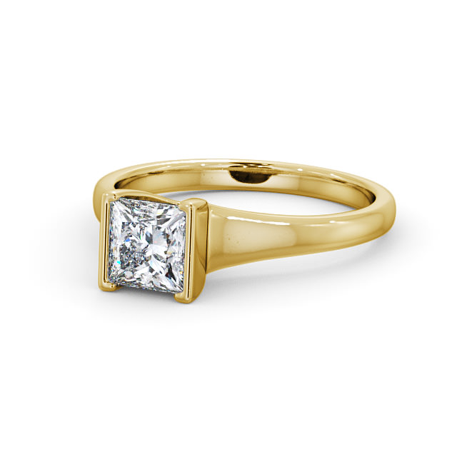 Princess Diamond Engagement Ring 9K Yellow Gold Solitaire - Jupiter ENPR49_YG_FLAT