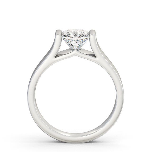 Princess Diamond Engagement Ring 18K White Gold Solitaire - Maligar ...