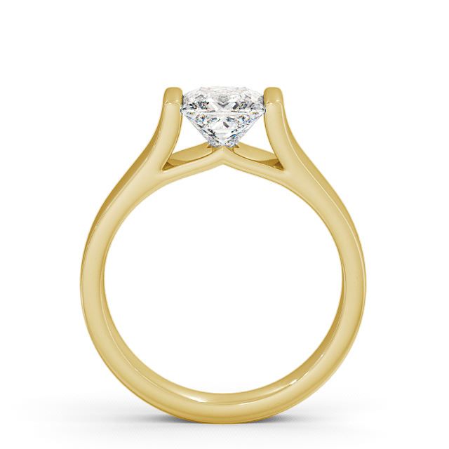 Princess Diamond Engagement Ring 9K Yellow Gold Solitaire - Maligar ENPR4_YG_UP