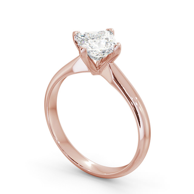 Princess Diamond Engagement Ring 18K Rose Gold Solitaire - Durham ENPR50_RG_SIDE