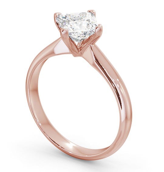 Princess Diamond Rotated Head Engagement Ring 9K Rose Gold Solitaire ENPR50_RG_THUMB1