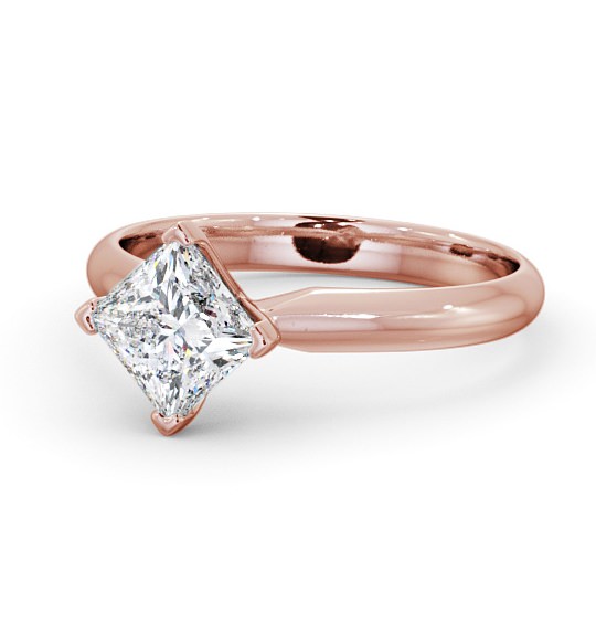  Princess Diamond Engagement Ring 9K Rose Gold Solitaire - Durham ENPR50_RG_THUMB2 