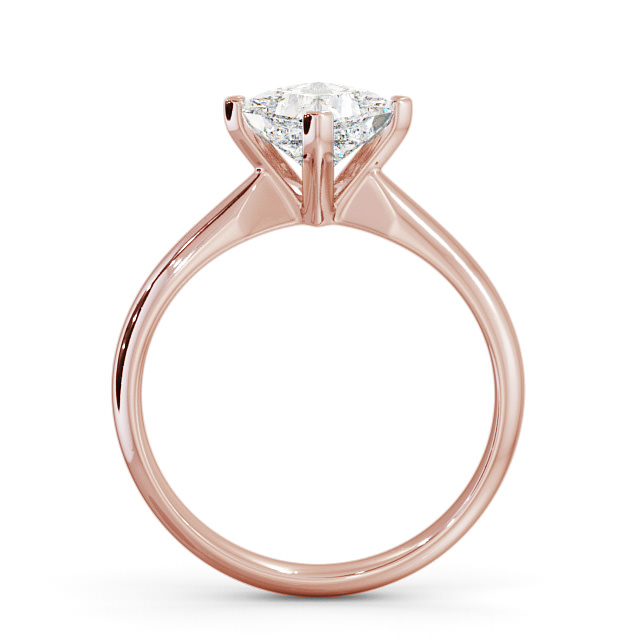 Princess Diamond Engagement Ring 18K Rose Gold Solitaire - Durham ENPR50_RG_UP