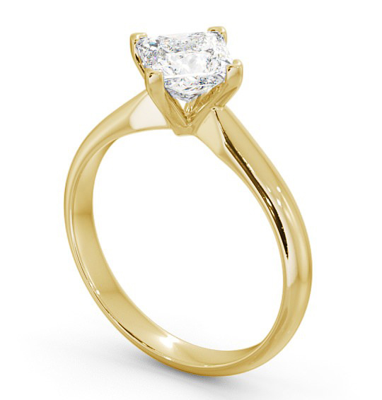 Princess Diamond Rotated Head Engagement Ring 18K Yellow Gold Solitaire ENPR50_YG_THUMB1 