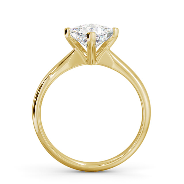 Princess Diamond Engagement Ring 18K Yellow Gold Solitaire - Durham ENPR50_YG_UP