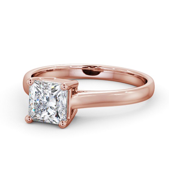  Princess Diamond Engagement Ring 9K Rose Gold Solitaire - Ava ENPR51_RG_THUMB2 
