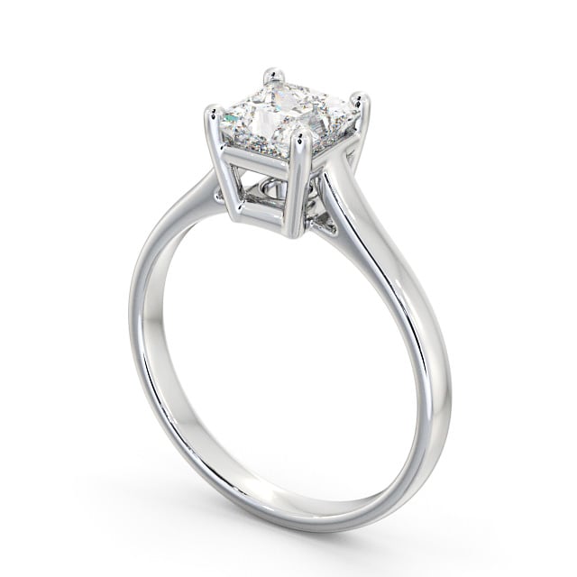 Princess Diamond Engagement Ring 9K White Gold Solitaire - Ava ENPR51_WG_SIDE