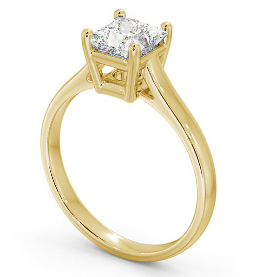 Princess Diamond Box Style Setting Engagement Ring 9K Yellow Gold Solitaire ENPR51_YG_THUMB1 