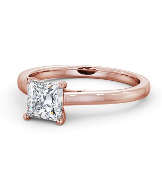  Princess Diamond Engagement Ring 9K Rose Gold Solitaire - Camelia ENPR52_RG_THUMB2 
