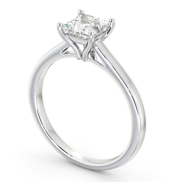 Princess Diamond Tulip Setting Style Engagement Ring Palladium Solitaire ENPR52_WG_THUMB1