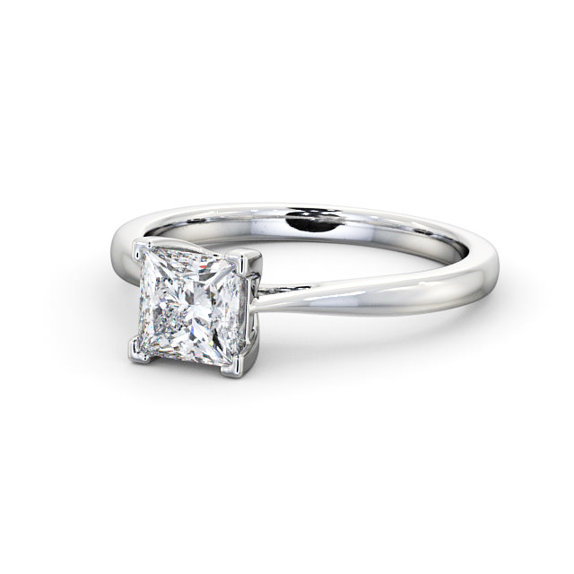 Princess Diamond Engagement Ring Platinum Solitaire - Bewley ENPR53_WG_FLAT