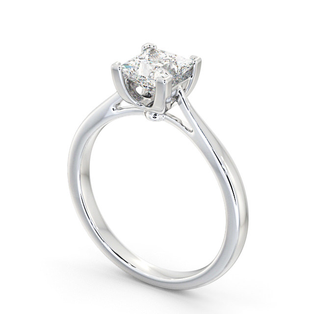 Princess Diamond Engagement Ring Platinum Solitaire - Bewley ENPR53_WG_SIDE