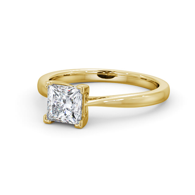 Princess Diamond Engagement Ring 18K Yellow Gold Solitaire - Bewley ENPR53_YG_FLAT