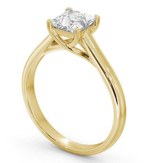 Princess Diamond Trellis Design Engagement Ring 9K Yellow Gold Solitaire ENPR54_YG_THUMB1