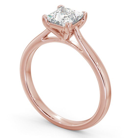 Princess Diamond Classic 4 Prong Engagement Ring 18K Rose Gold Solitaire ENPR55_RG_THUMB1