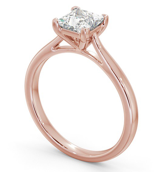 Princess Diamond Classic 4 Prong Engagement Ring 9K Rose Gold Solitaire ENPR55_RG_THUMB1 