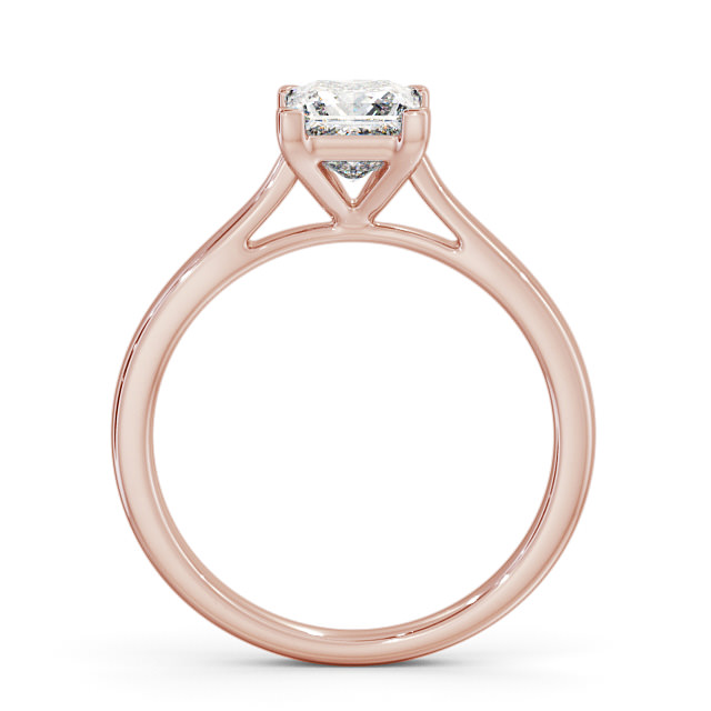 Princess Diamond Engagement Ring 9K Rose Gold Solitaire - Ousby ENPR55_RG_UP