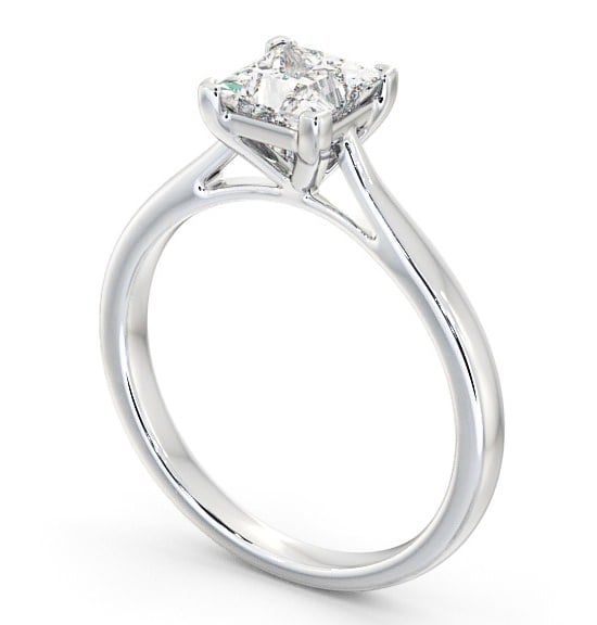 Princess Diamond Classic 4 Prong Engagement Ring 9K White Gold Solitaire ENPR55_WG_THUMB1 