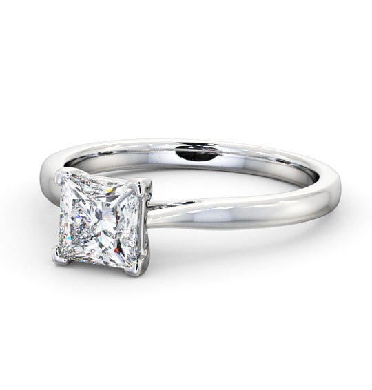  Princess Diamond Engagement Ring 18K White Gold Solitaire - Ousby ENPR55_WG_THUMB2 