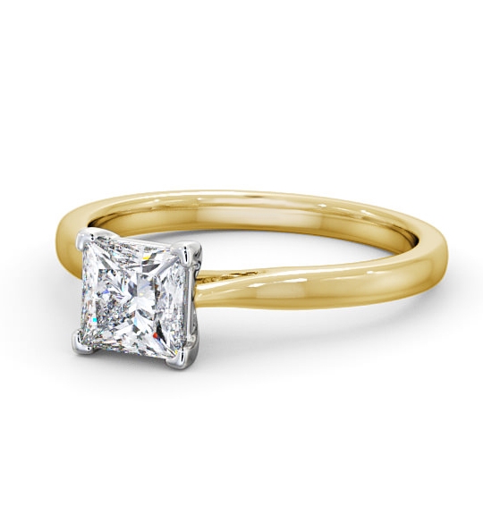 Ousby Princess Diamond Engagement Ring Tapered Band ENPR55_YWG_THUMB2 