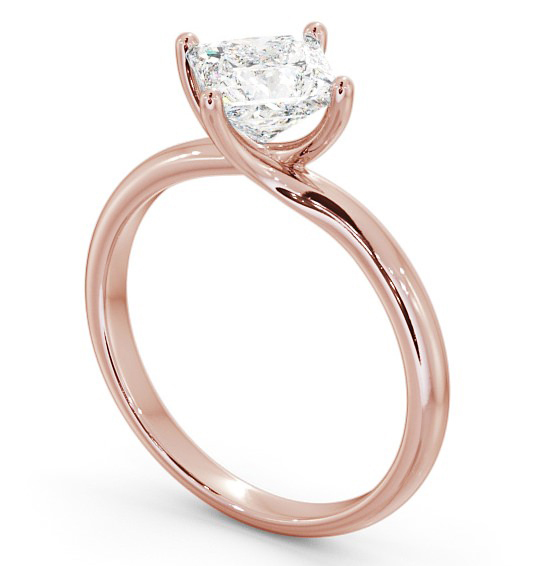 Princess Diamond Rotated Head Engagement Ring 9K Rose Gold Solitaire ENPR56_RG_THUMB1