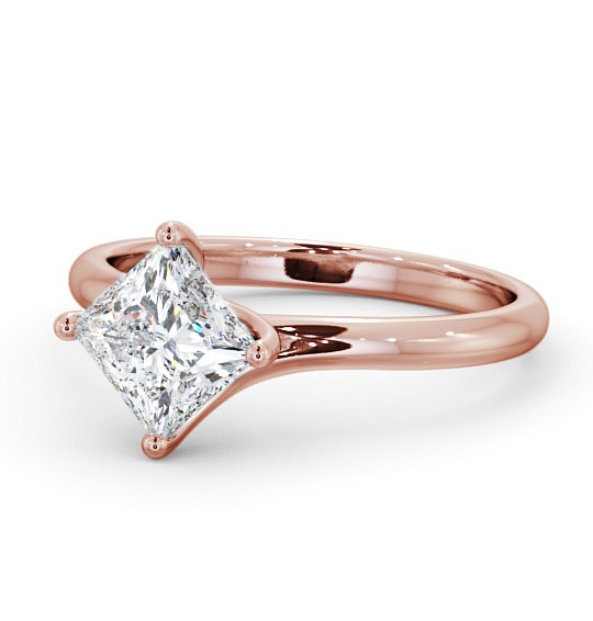  Princess Diamond Engagement Ring 9K Rose Gold Solitaire - Sadira ENPR56_RG_THUMB2 