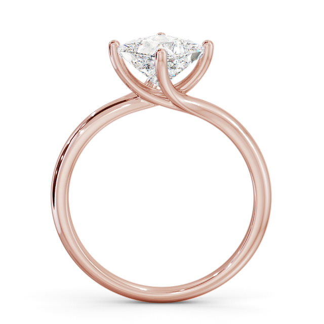 Princess Diamond Engagement Ring 18K Rose Gold Solitaire - Sadira ENPR56_RG_UP