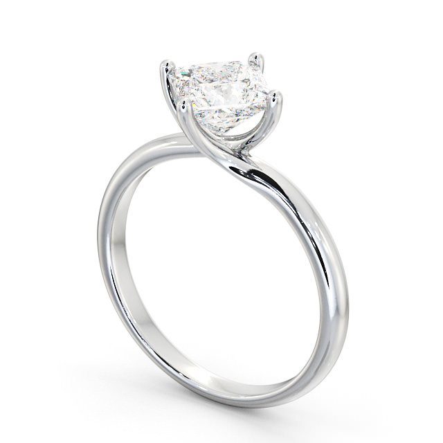 Princess Diamond Engagement Ring Platinum Solitaire - Sadira ENPR56_WG_SIDE