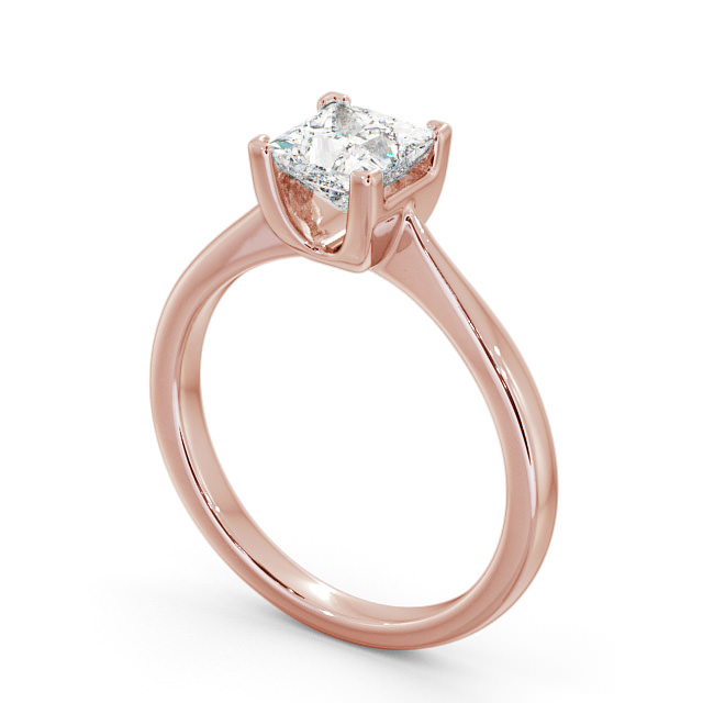 Princess Diamond Engagement Ring 18K Rose Gold Solitaire - Pentre ENPR57_RG_SIDE