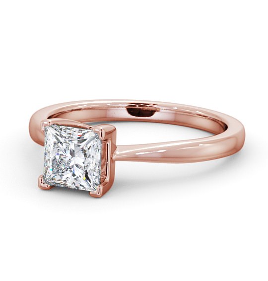  Princess Diamond Engagement Ring 18K Rose Gold Solitaire - Pentre ENPR57_RG_THUMB2 