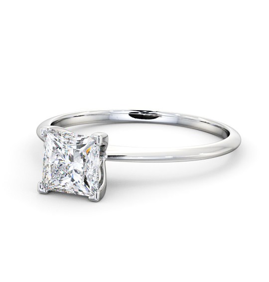  Princess Diamond Engagement Ring 18K White Gold Solitaire - Ernesta ENPR58_WG_THUMB2 