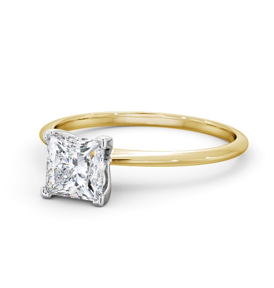 Ernesta Princess Diamond Engagement Ring Thin Style Band ENPR58_YWG_THUMB2 