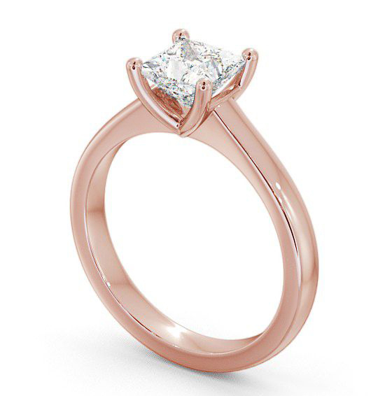 Princess Diamond Elegant Engagement Ring 9K Rose Gold Solitaire ENPR5_RG_THUMB1 